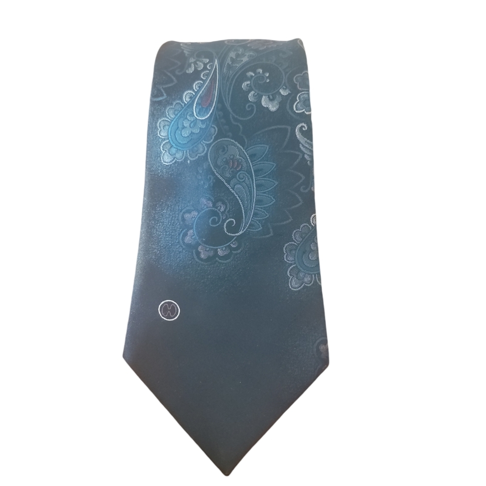 Vintage Halston Silk Blend Mens Geometric Point Tie Business Casual 57in‎